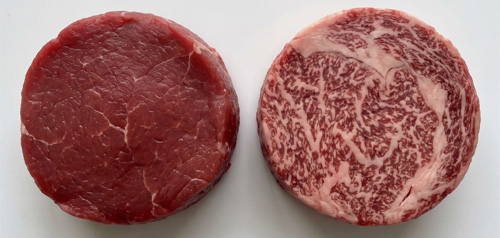 Lean and Marbed Steak
