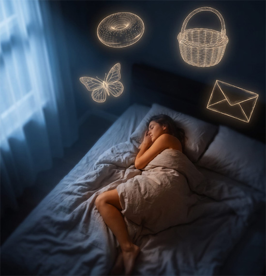 Now go letter by letter. Think of as many unrelated words as you can that start with each letter. If you picked bedtime, you start with B. Bagel. Basket. Butterfly. Bicycle. Spend a second or two picturing each one.