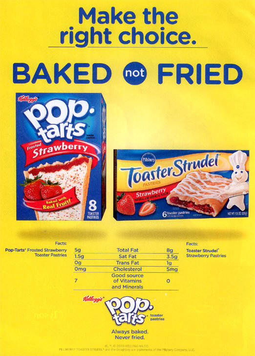 Pop Tarts versus Toaster Strudel Ad