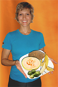 Martina showing foods higher in potassium.