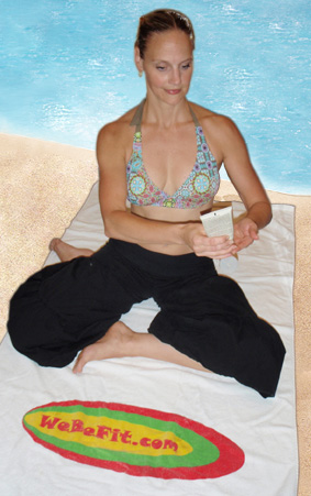 After you've been in the water, put more sunscreen on because it washes off.