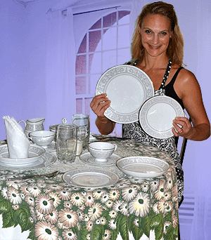 The color blue and smaller plates may help you eat less.