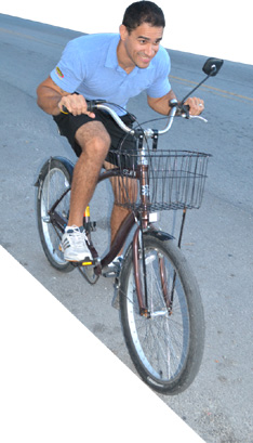 Jump on your bike instead of a car to get to the gym. 