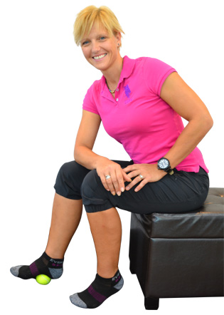 Tennis balls feet great on your feet after a run.
