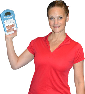 Lower your heart rate with a hand dynamometer.
