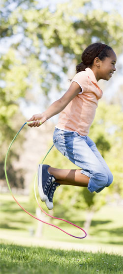 Jumping rope is something most people can do for a great cardio workout. 